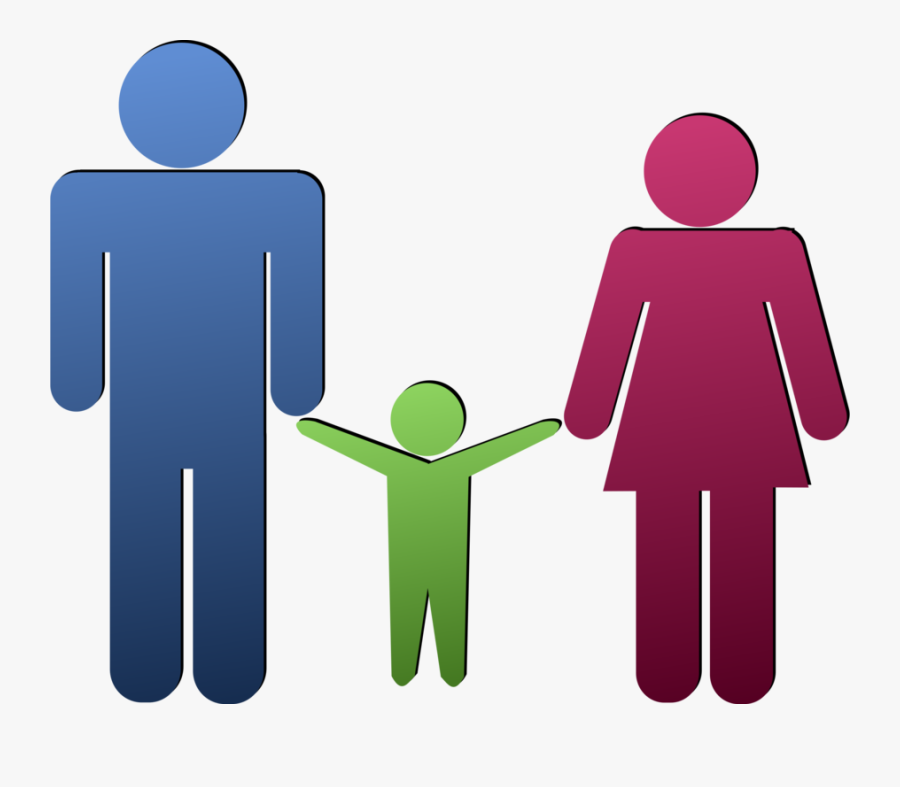 Standing,human Behavior,organization - Clipart Mãe Pai E Filho, Transparent Clipart