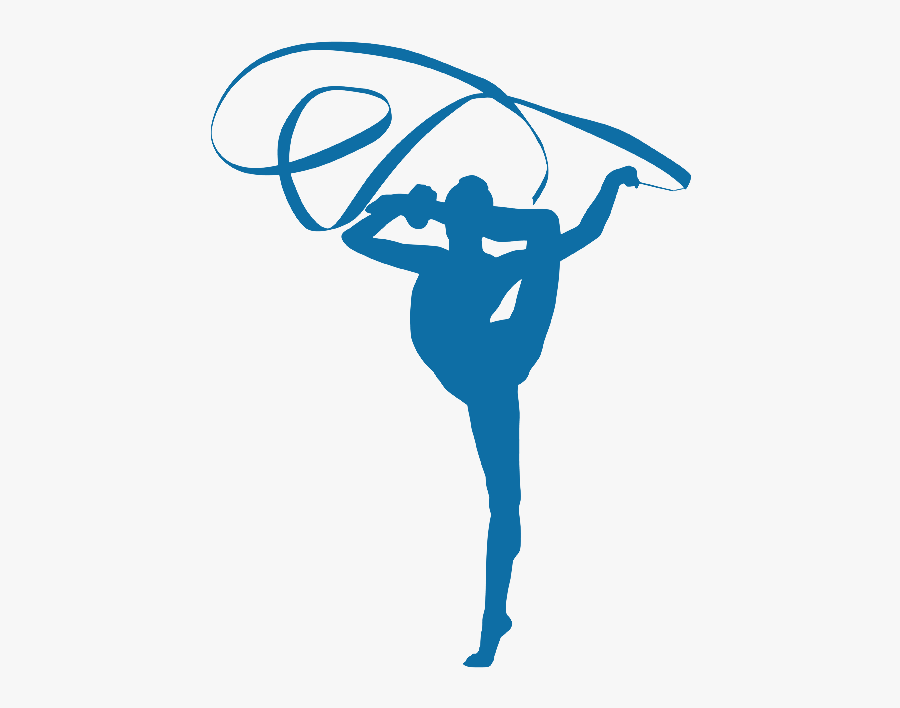 Athletic Dance Move,clip Art,ribbon ,rhythmic Gymnastics,performing - Rhythmic Gymnastics Emoji, Transparent Clipart