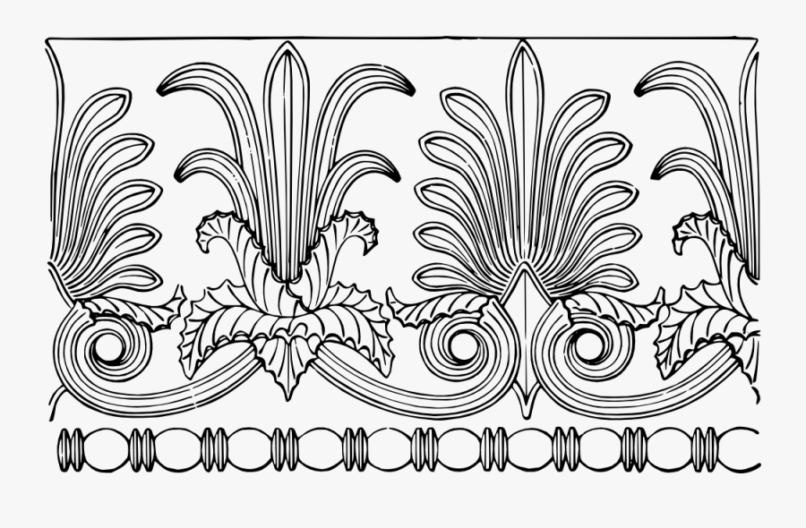 Ionic Frieze - Ornamental Design, Transparent Clipart