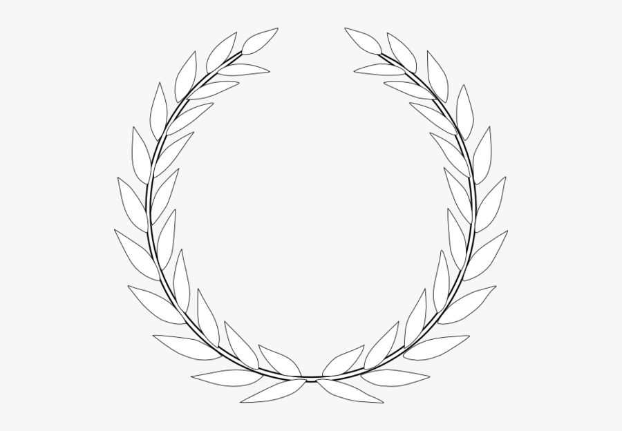 Drawn Leaf Vine Wreath - Olive Branches Transparent Background, Transparent Clipart