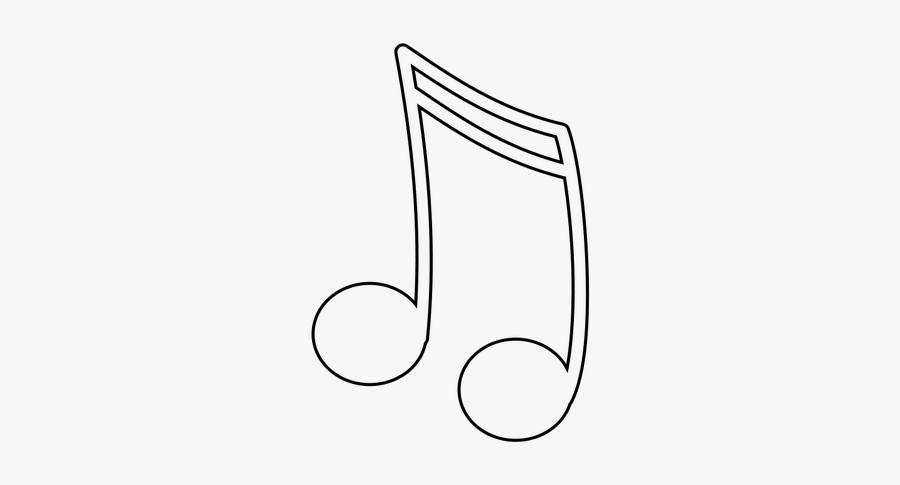 Two Sixteenth Notes Vector - Music Note Clip Art White, Transparent Clipart