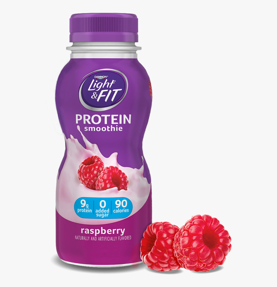 Raspberry Protein Smoothie - Light And Fit Yogurt, Transparent Clipart