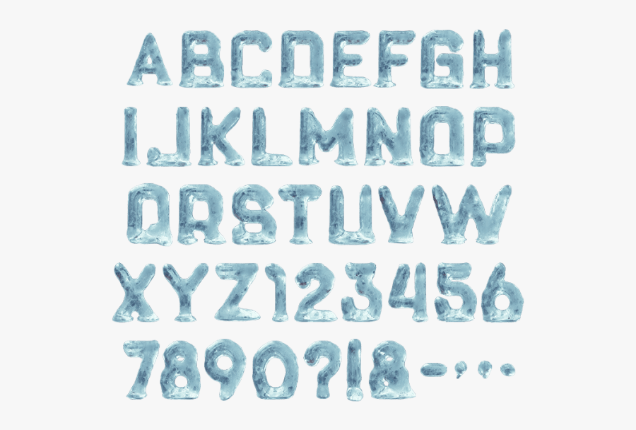 Clip Art Baby Font - Ice Letters Png, Transparent Clipart