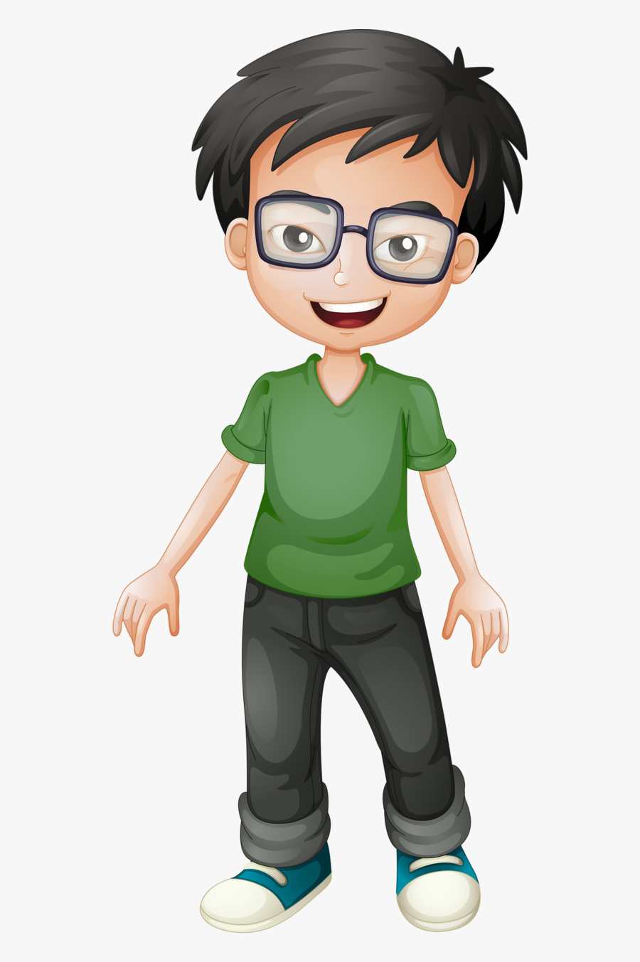 Sunglasses Clipart Kid - Boy With Specs Cartoon , Free Transparent