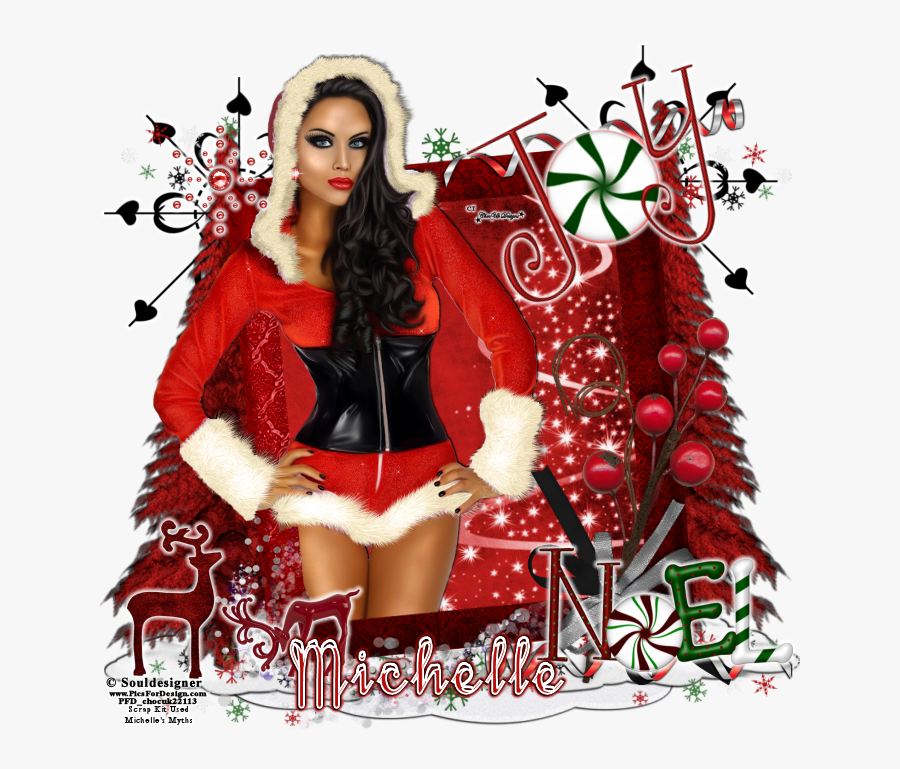 Michelle"s Sexy Santa Scrap Kit - Christmas, Transparent Clipart