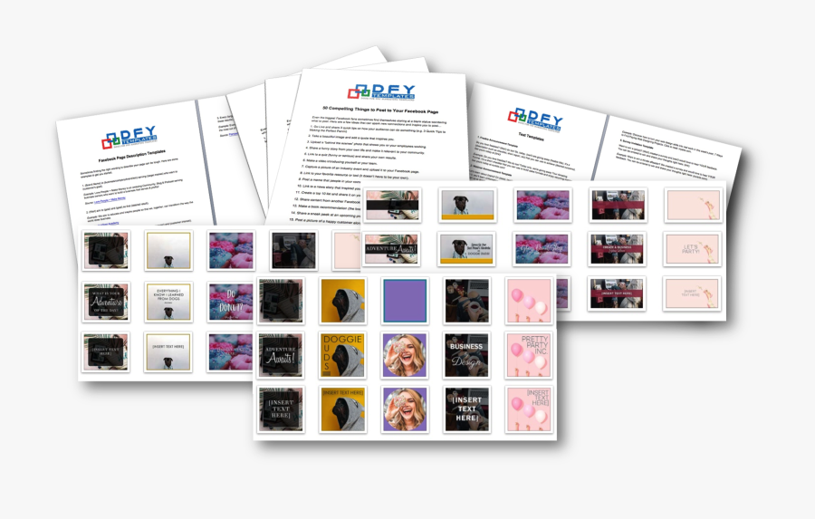 Clip Art Facebook Business Page Template - Flyer, Transparent Clipart