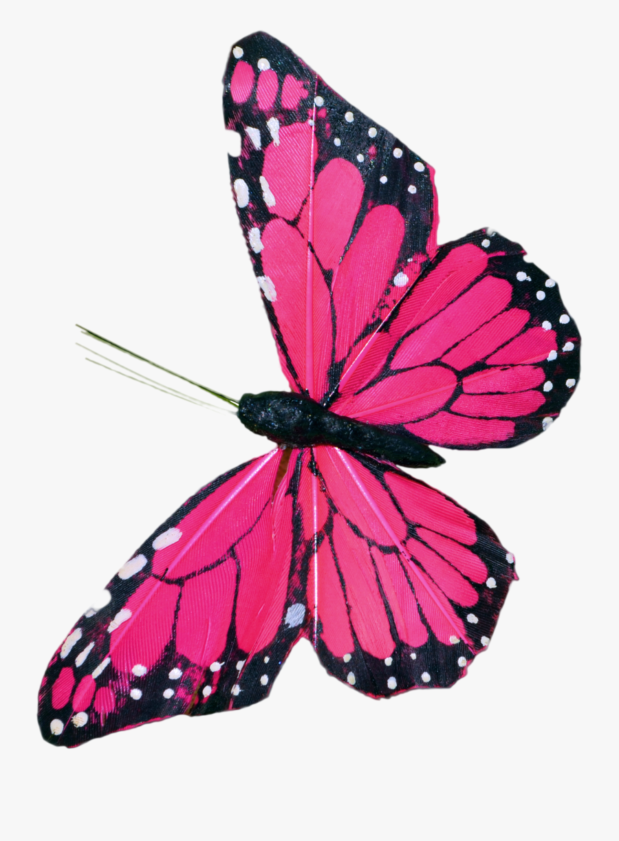 Pink Butterfly Clip Art - Transparent Pink Flying Butterfly, Transparent Clipart