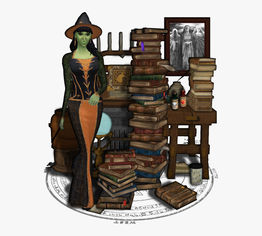 Sims 4 Custom Content Witch, Transparent Clipart