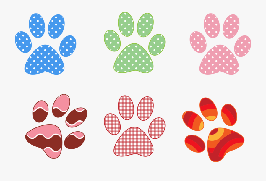 Hight Resolution Of Dog Paw Puppy Printing Paper - Colourful Paw Prints, Transparent Clipart