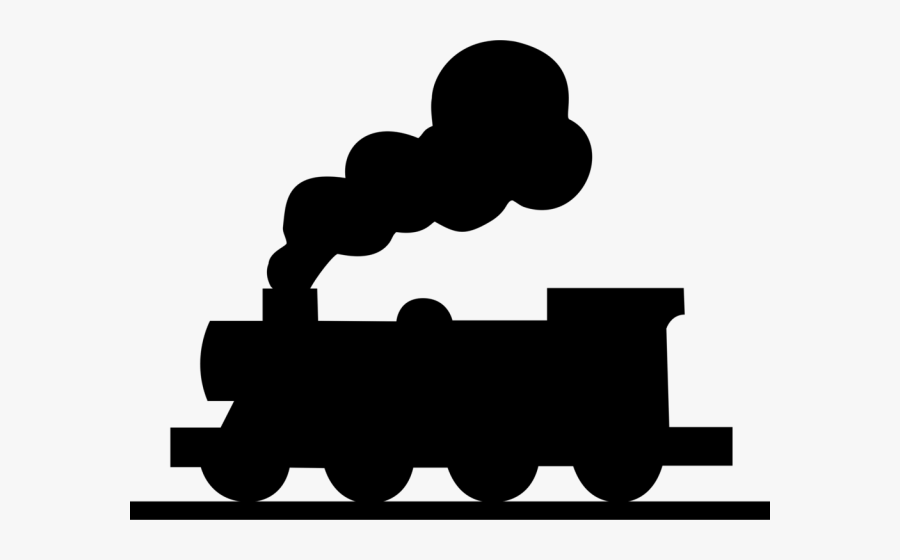 Silhouette Train Clipart Black And White, Transparent Clipart