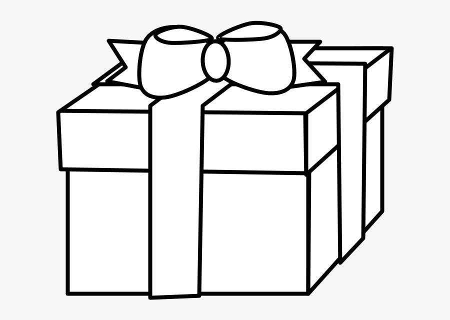 Gift Lid, Ribbon, Hanukkah, Black And White - Blue Gift Clipart, Transparent Clipart