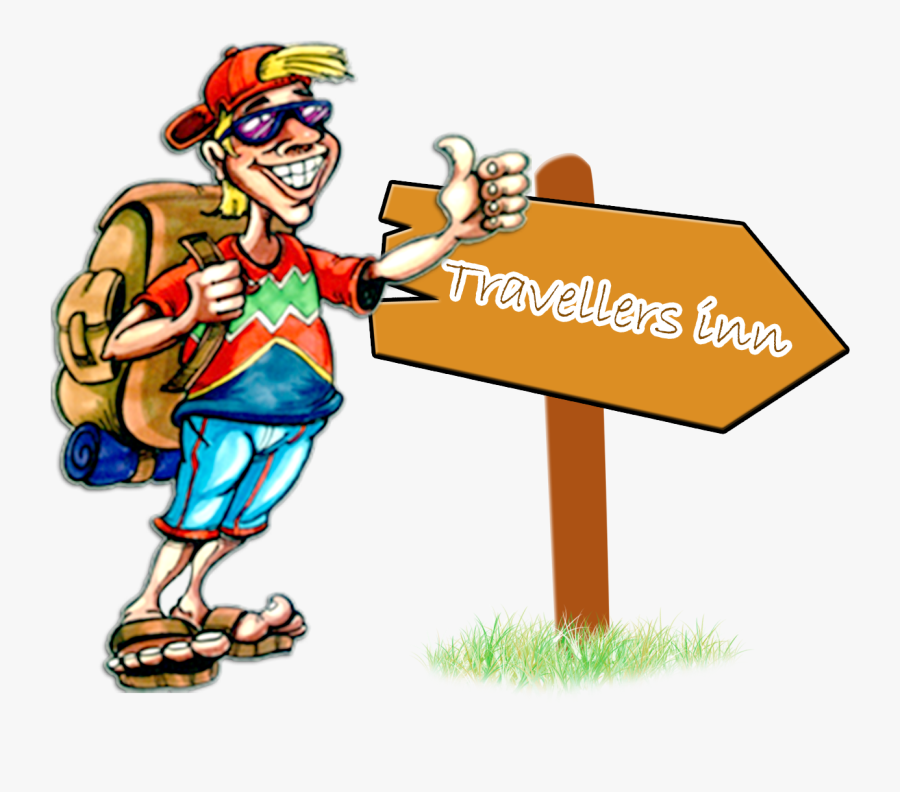 Hotel Travellers Follow Inn - Traveller Cartoon, Transparent Clipart