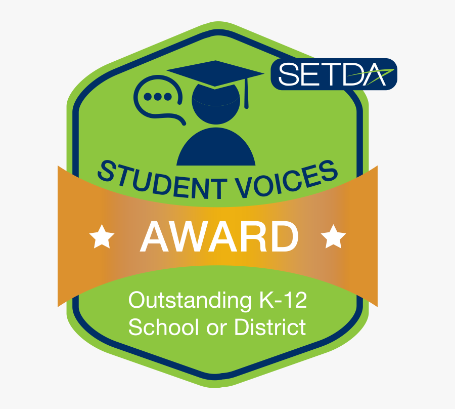 Badge For Student Voices Award, Transparent Clipart