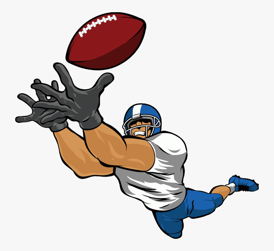 Cliparts Free Download Clip - Football Wide Receiver Cartoon, Transparent Clipart