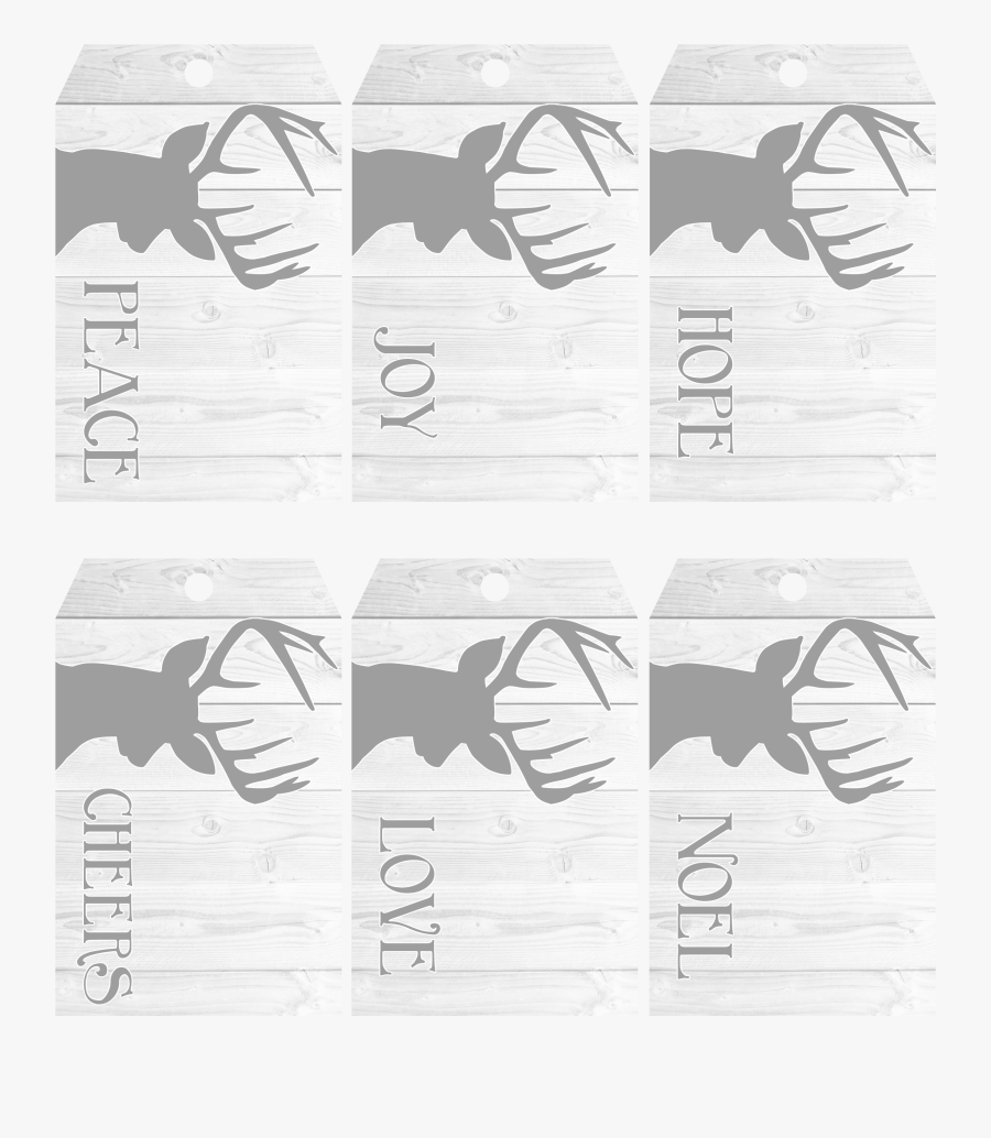 Clip Art Free Deer Gift The - Free Printable Christmas Gift Tags Deer, Transparent Clipart