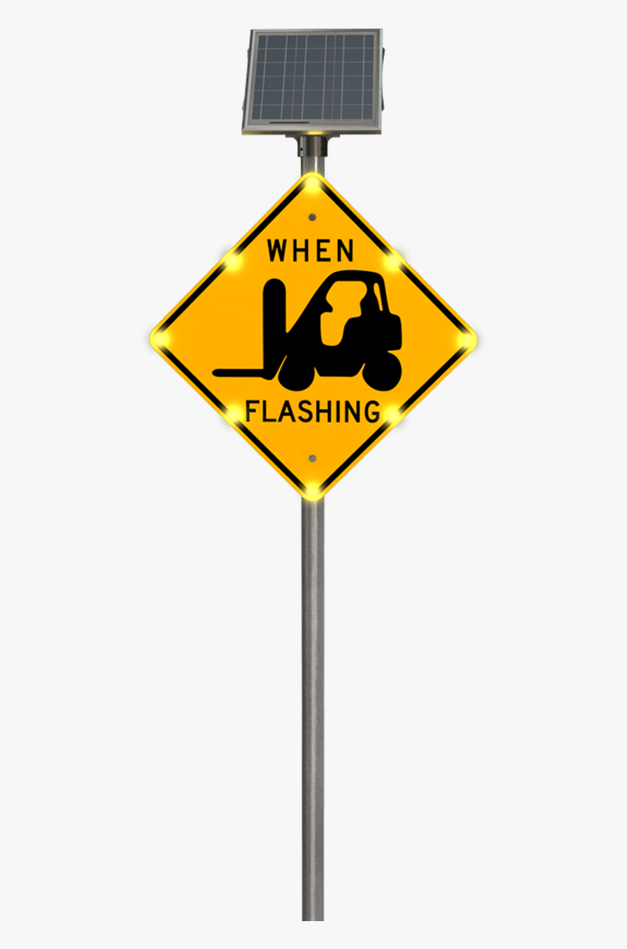 Outdoor Sign Notifying People Of Forklift Traffic - Traffic Sign, Transparent Clipart