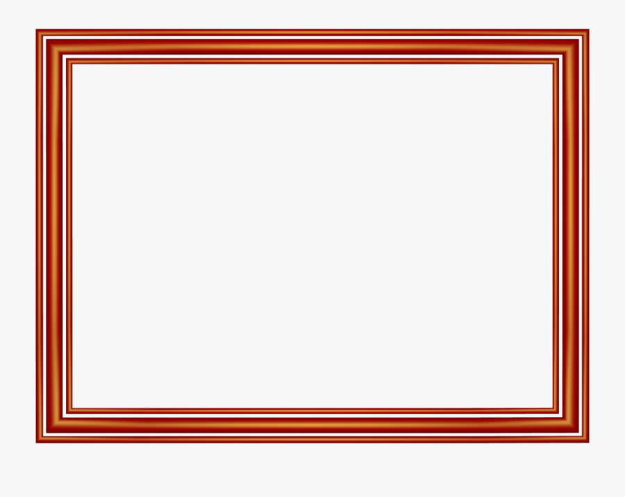 Transparent Rectangular Border Png - Red Elegant 3 Separate Bands Rectangular Powerpoint, Transparent Clipart
