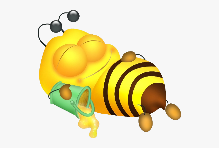 Yellow Honey Bee - Cartoon Gif Transparent Background, Transparent Clipart