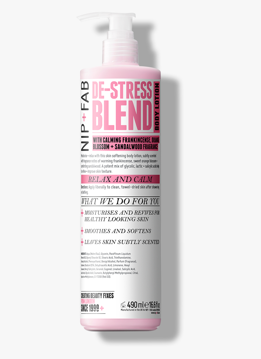 De Stress Blend Lotion - Cosmetics, Transparent Clipart