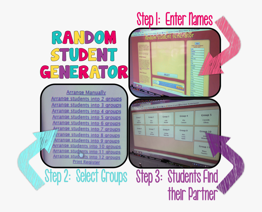 Random Student Generator - Randomize And Rotate When Calling On Students, Transparent Clipart
