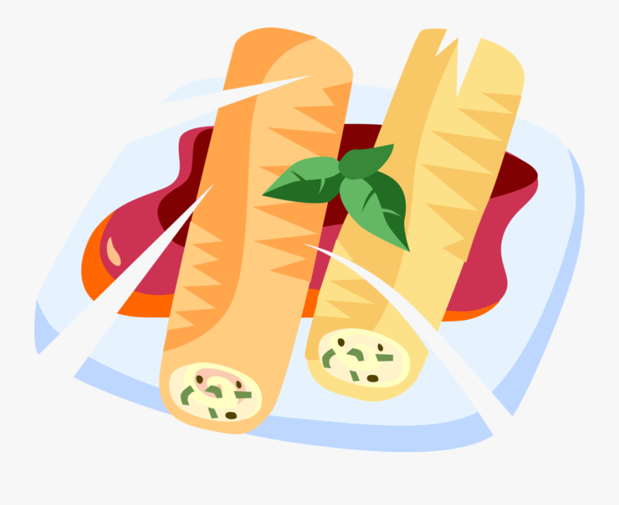 Vector Illustration Of Tube-shaped Fried Pastry Dough, Transparent Clipart