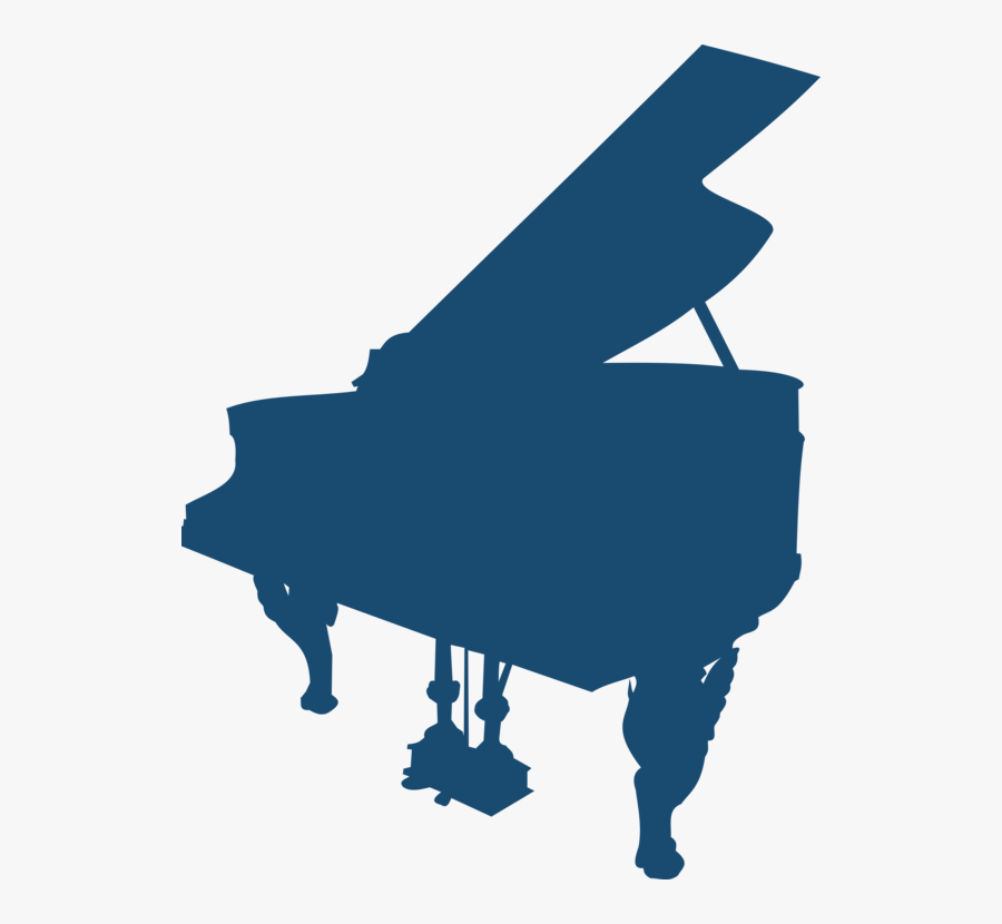 Keyboard Clipart Guitar Piano - Grand Piano Silhouette Png, Transparent Clipart