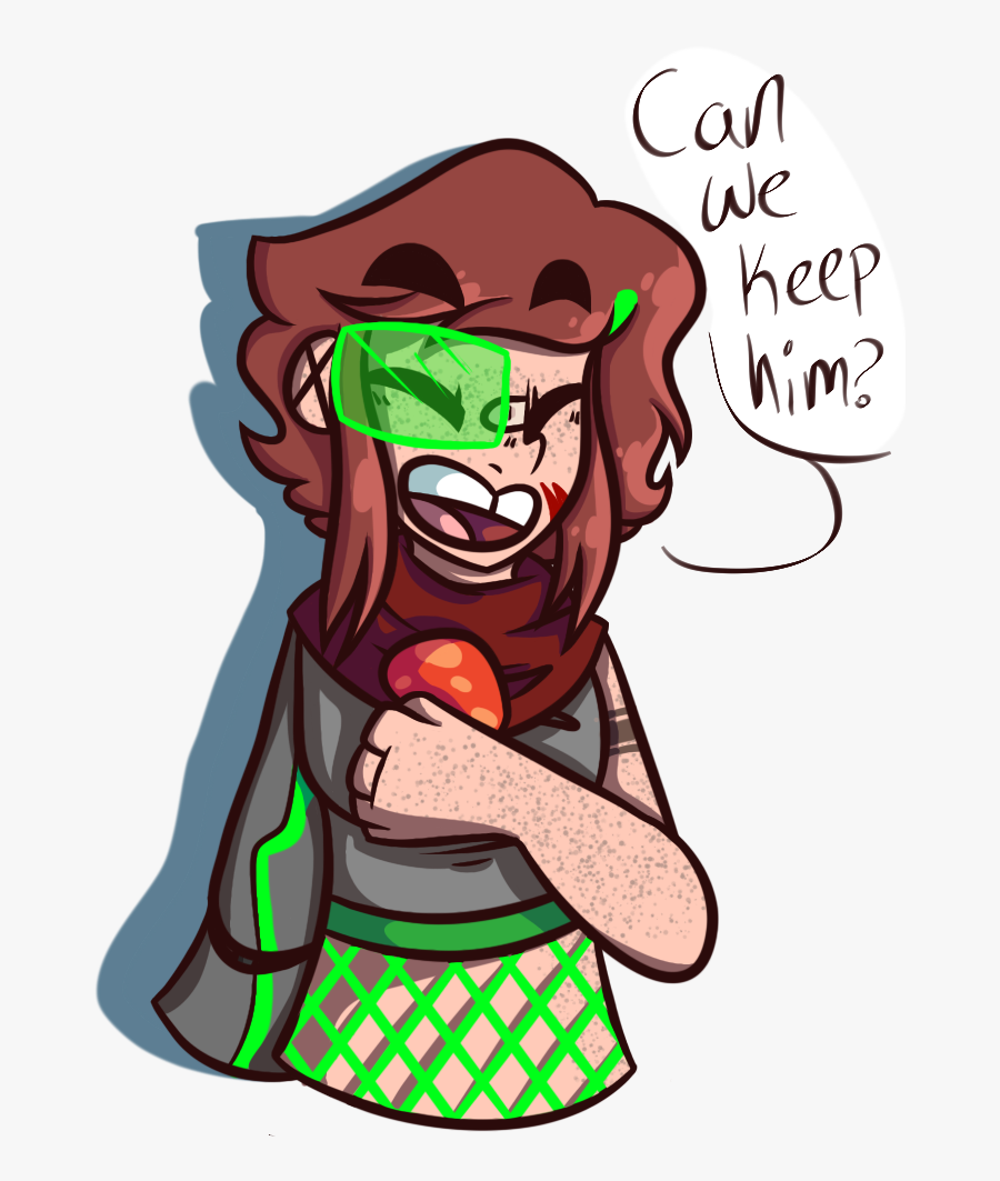 She’s Smol And Happy And Wants A Mushroom - Cartoon, Transparent Clipart