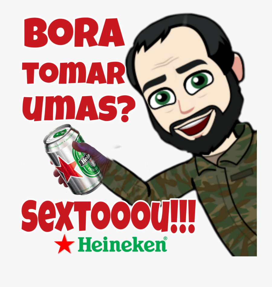 #sextou #heineken #cerveja #bitmoji, Transparent Clipart