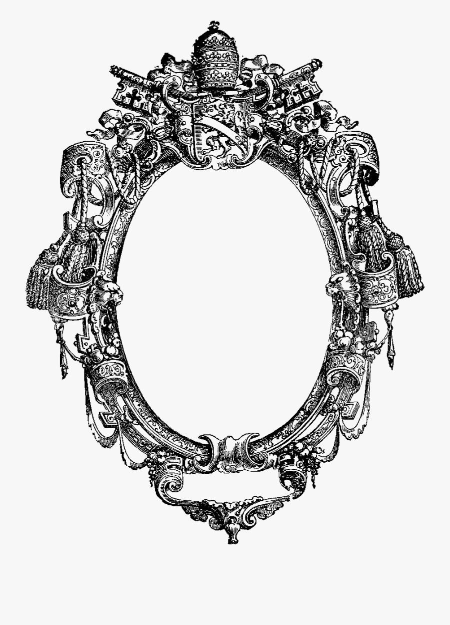 Transparent Vintage Photo Frame, Transparent Clipart