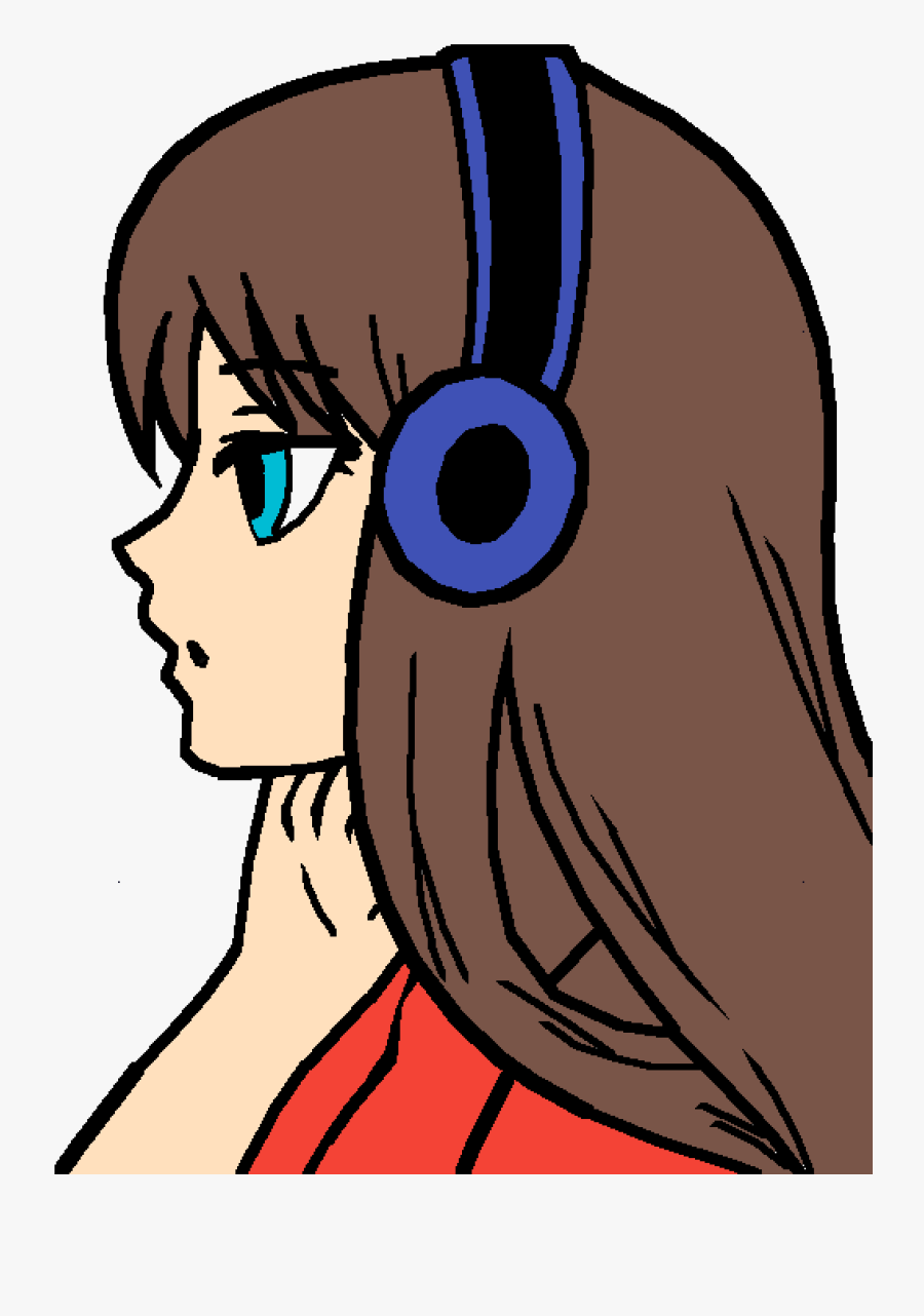 Anime Girl Not Colored, Transparent Clipart