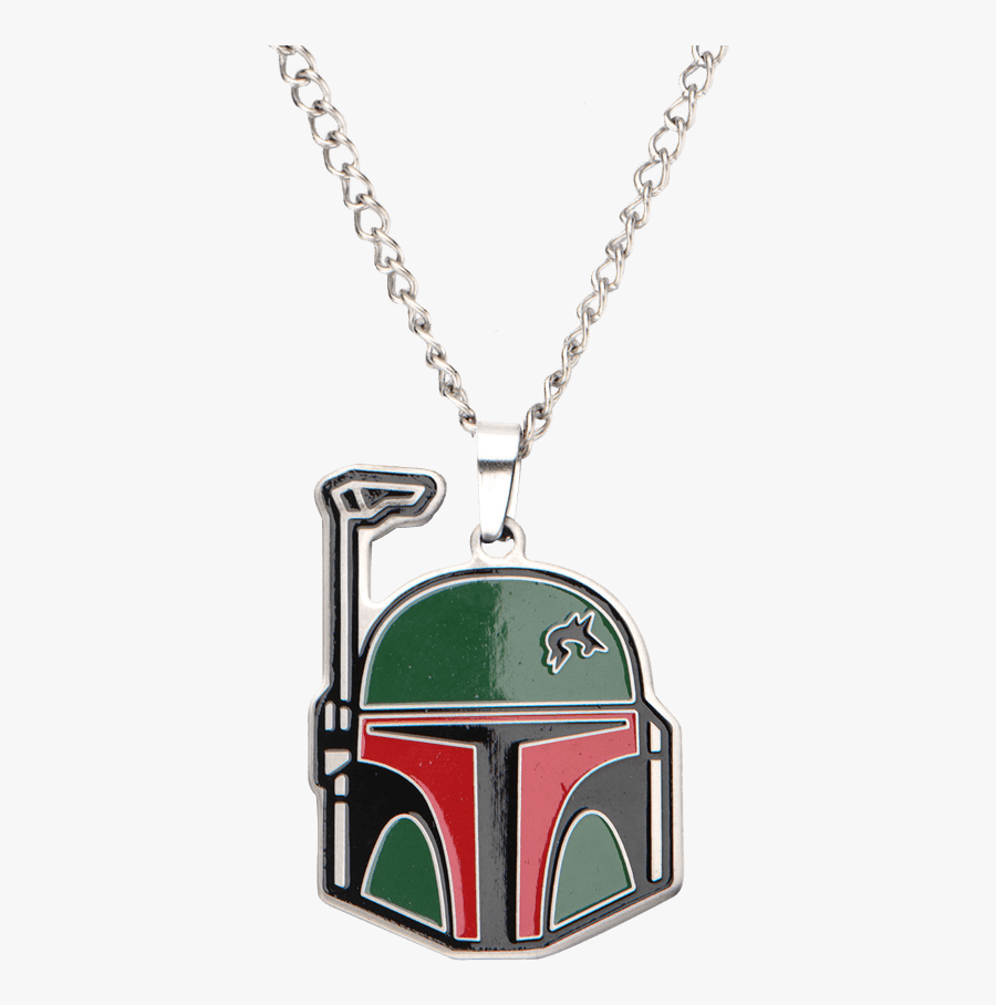 Boba Fett Helmet Enamel Necklace , Png Download - Necklace, Transparent Clipart