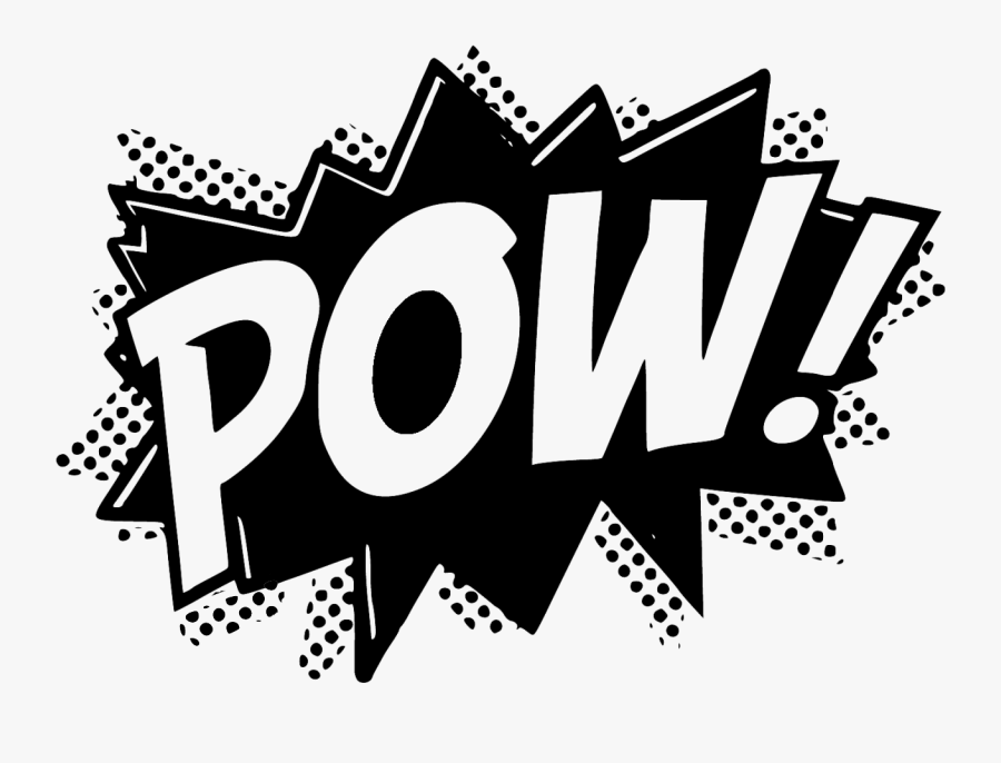 Create With Tlc - Pow Black And White, Transparent Clipart