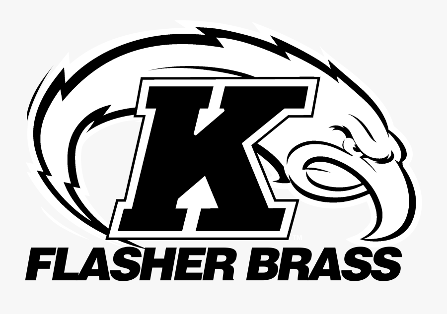 Ken State Flasher Brass Logo Black And White - Graphic Design, Transparent Clipart