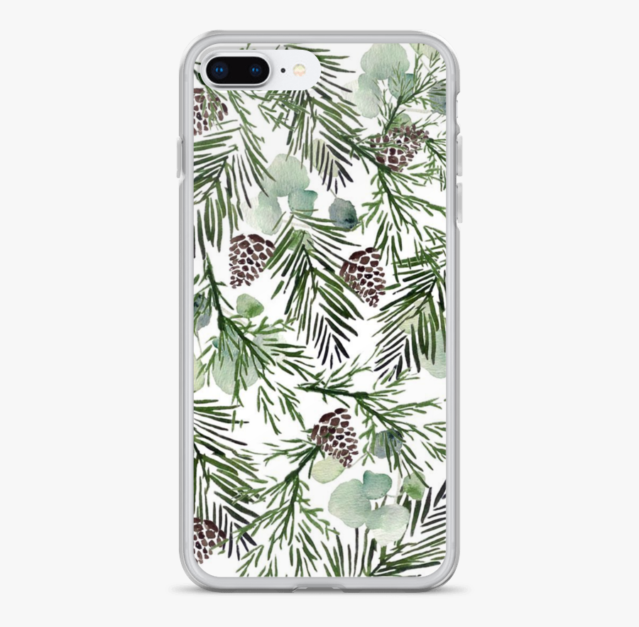 Christmas Tree Leaves Phone Case - Christmas Greenery Wallpaper Pinecones, Transparent Clipart