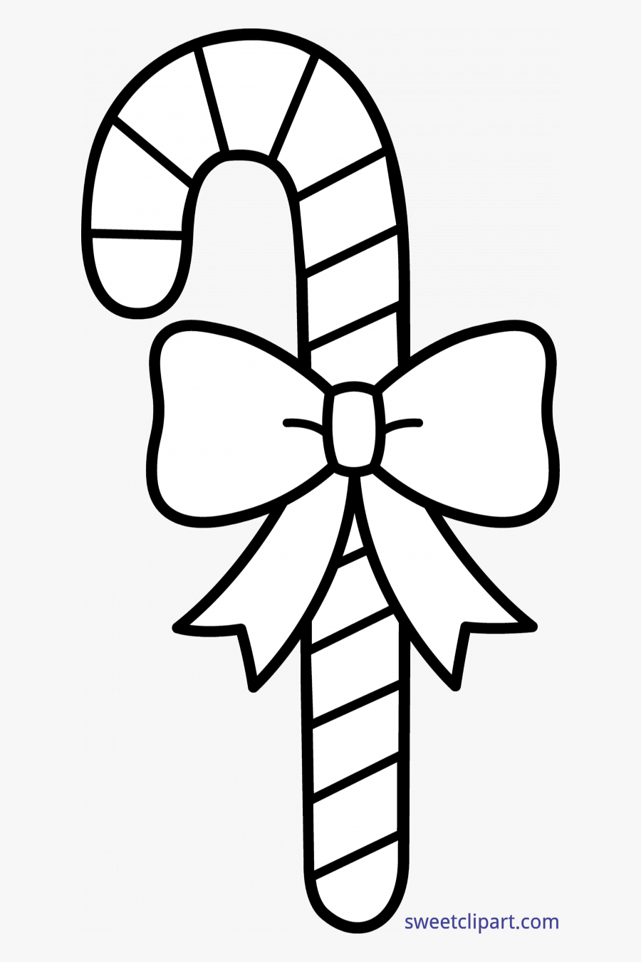 Candy Canes Black And White, Transparent Clipart