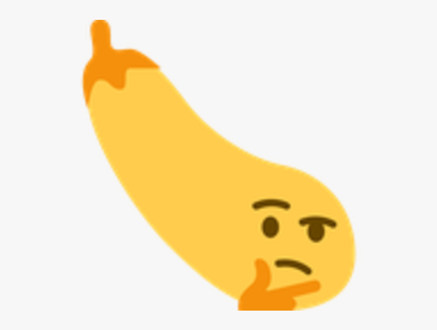 Oreimo Clipart Banana - Thinking Eggplant Emoji, Transparent Clipart