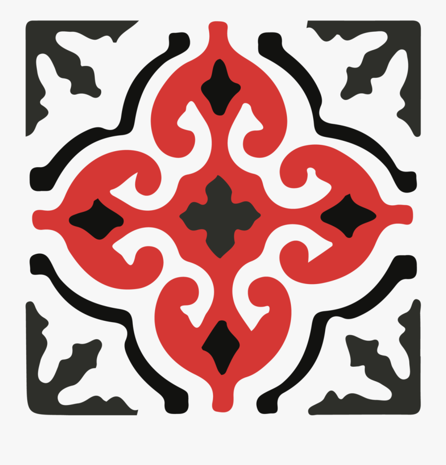 Equilibrio Encaustic Cement Tile, Transparent Clipart