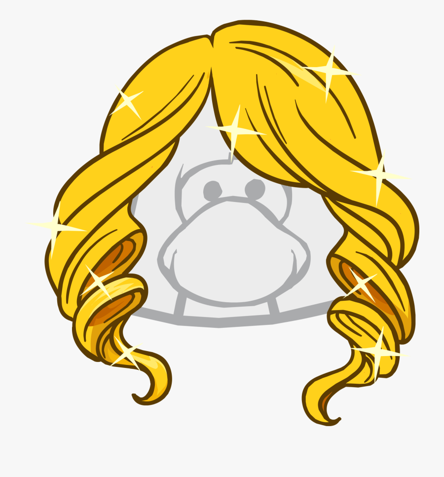 Wig Clipart Goldilocks - Club Penguin Optic Headset, Transparent Clipart