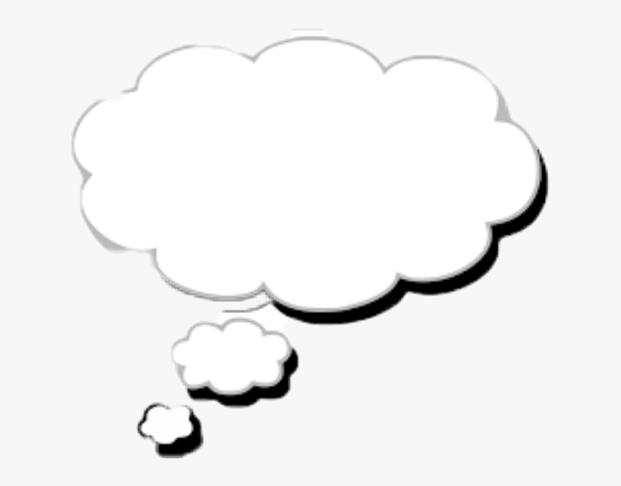 Transparent Pensando Png - Thinking Bubble Black Background, Transparent Clipart