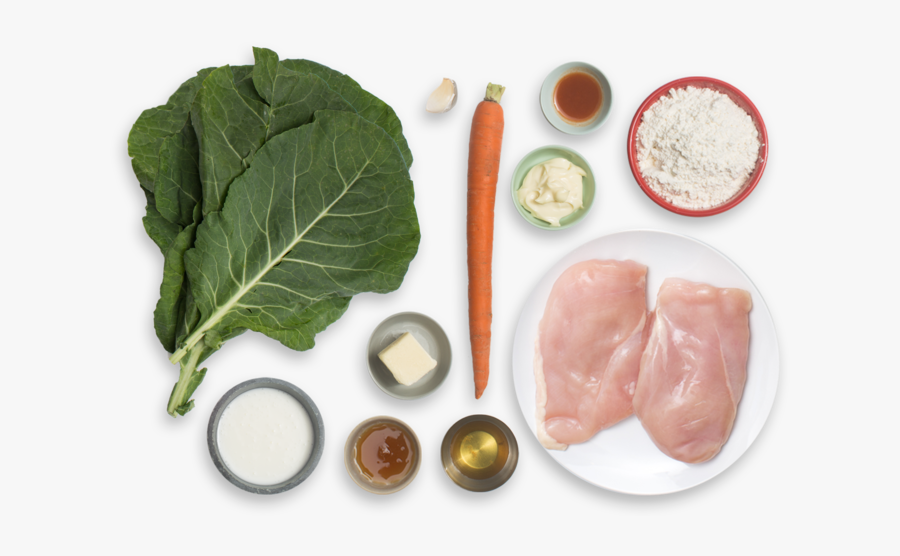 Chicken & Buttermilk Biscuit Sandwiches With Shredded - Collard Greens, Transparent Clipart