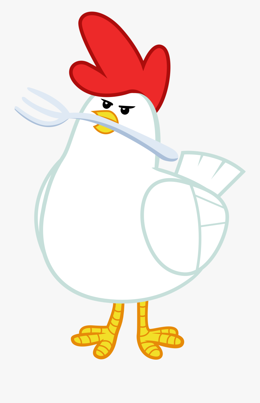 One Mad Chicken By The-crusius - Cartoon Chicken Transparent Background, Transparent Clipart