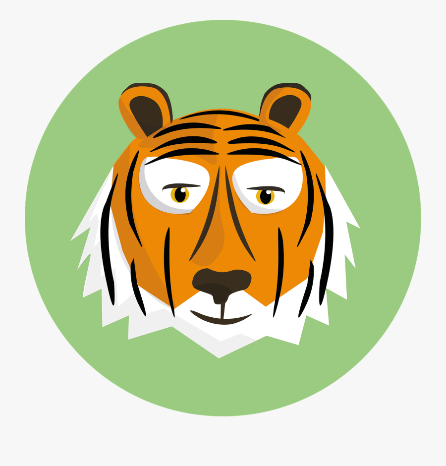 Tiger Illustrated Icon Free Photo - Tiger Illustrated, Transparent Clipart
