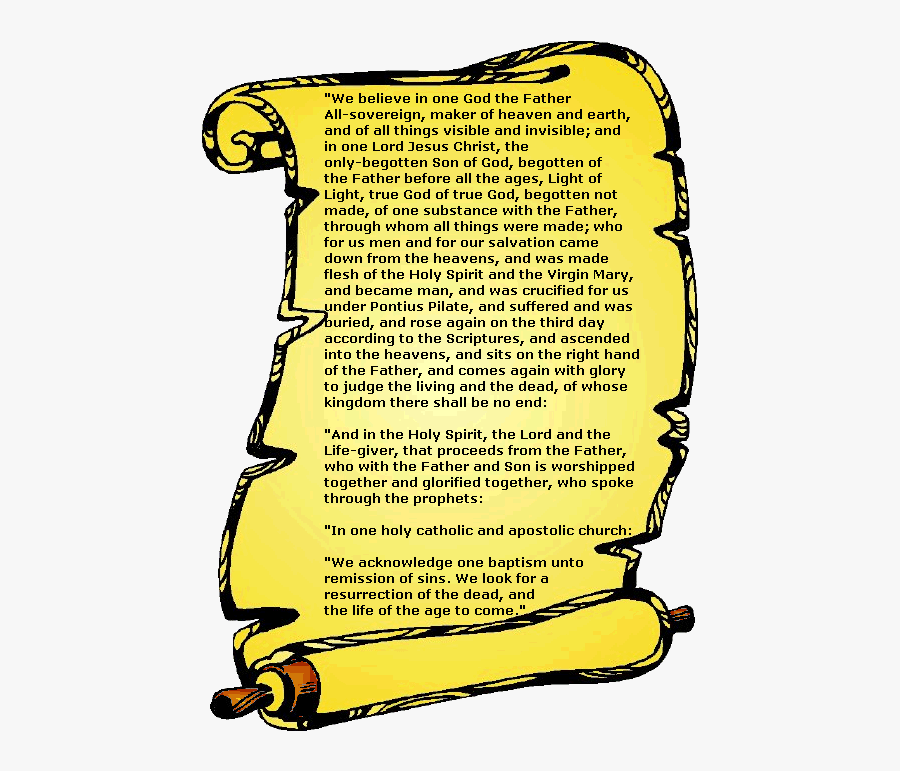 Transparent Apostles Creed Clipart - Nicene Creed Written 325 Ad, Transparent Clipart