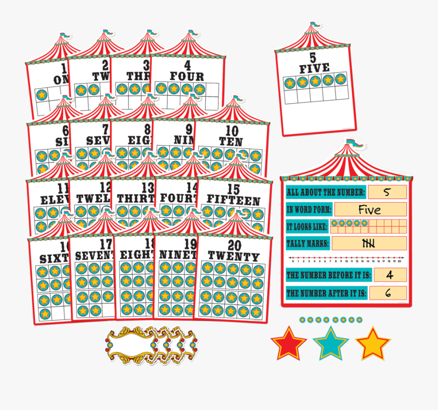 Numbers Poster For Bulletin Board, Transparent Clipart