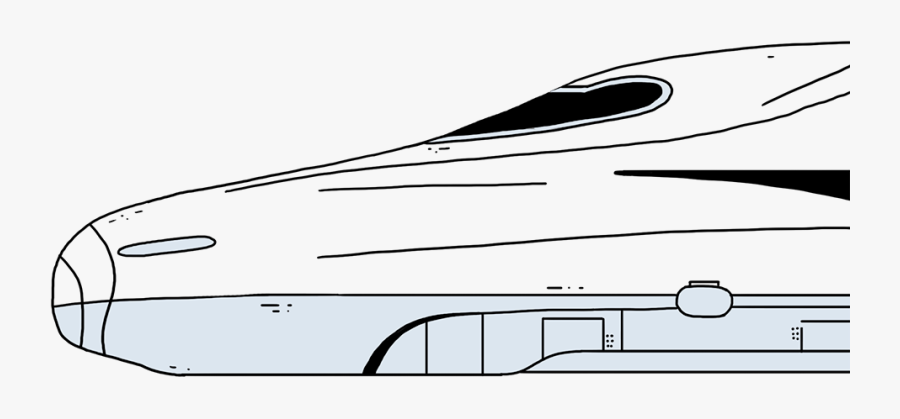 Easy Bullet Train Drawing, Transparent Clipart