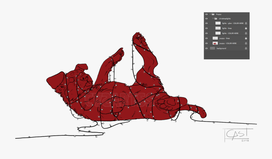Red Glow Lineart - Illustration, Transparent Clipart