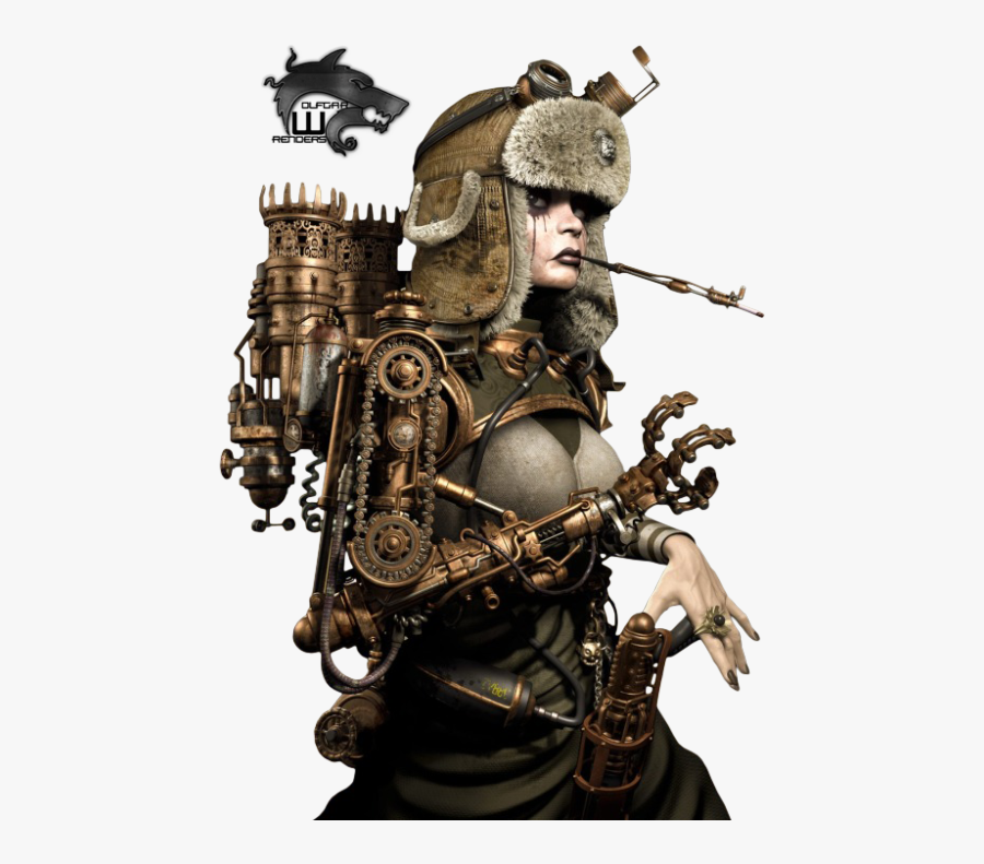 Clip Art Steampunk Girl Render By - Steampunk Illustration, Transparent Clipart