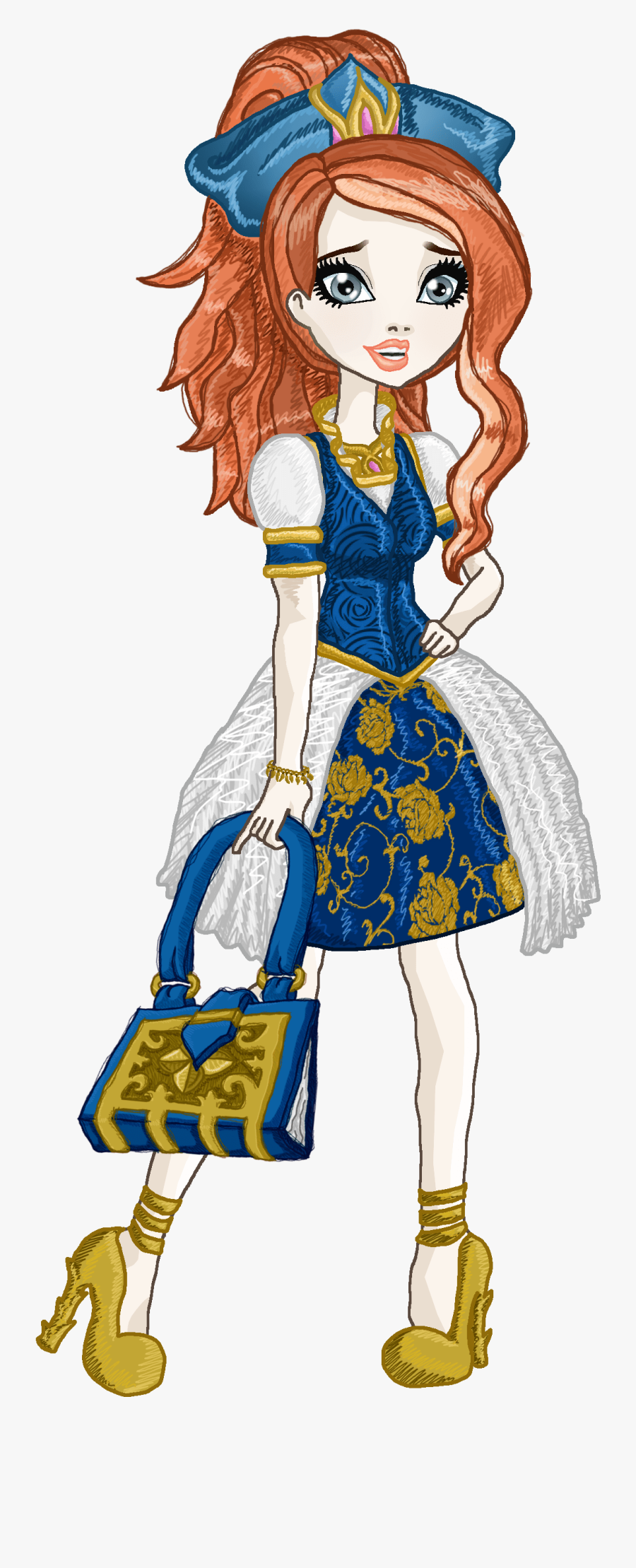 Goldilocks Drawing Free Vitruvian - Isabella Ever After High, Transparent Clipart