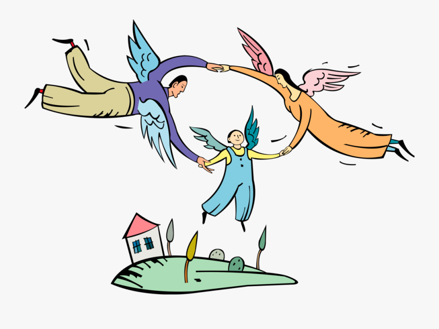 Vector Women Flying - Children With Wings Clipart Flying High, Transparent Clipart