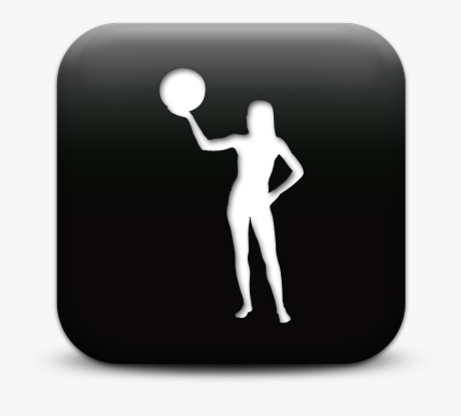 Transparent Volleyball Silhouette Png, Transparent Clipart
